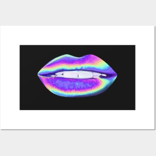 Pinkish Holo Lips Posters and Art